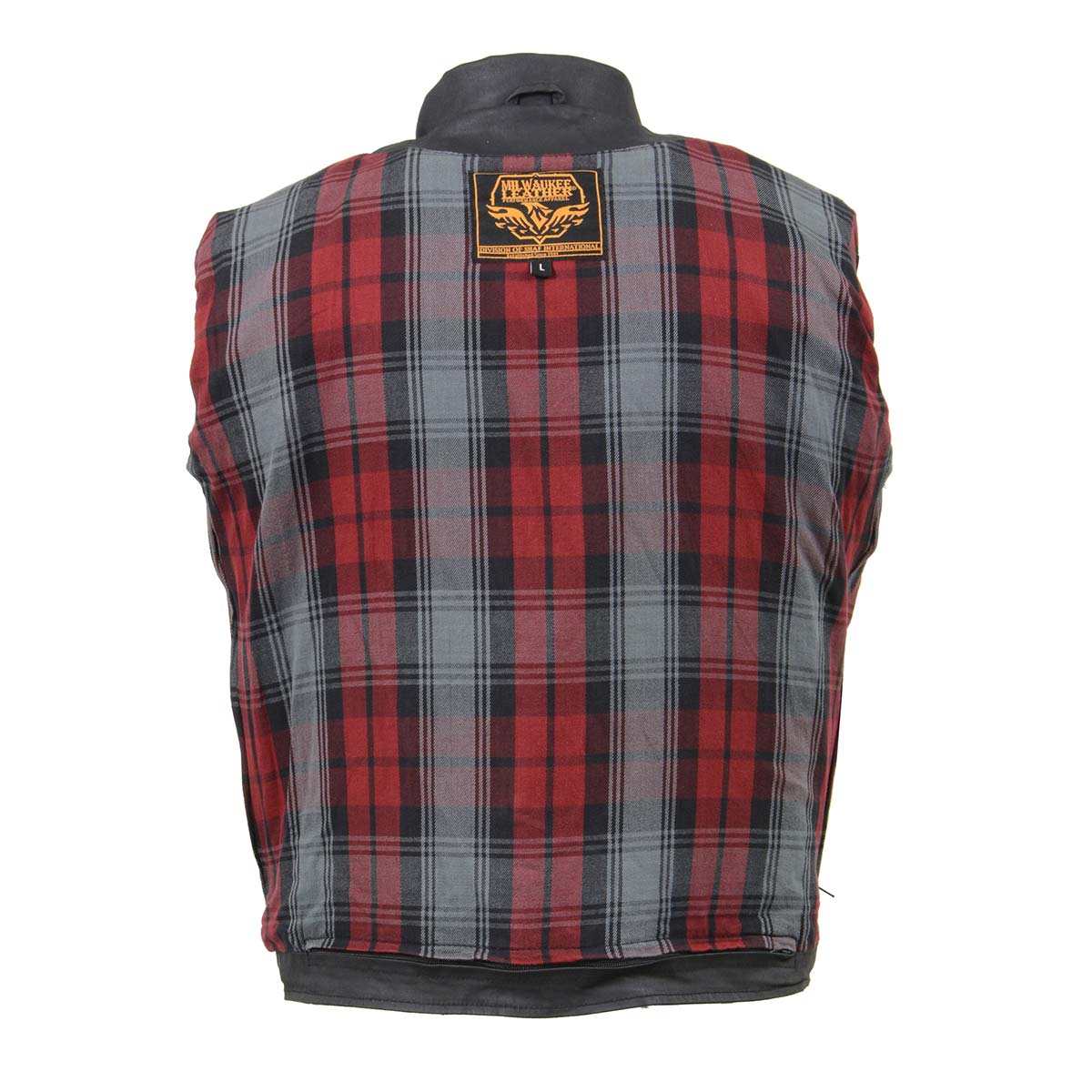 Milwaukee Leather MDM1020 Men's Black Classic 'Waxed' Motorcycle Denim Jacket with Armor 12 Milwaukee Leather MDM1020 Men's Black Classic 'Waxed' Motorcycle Denim Jacket with Armor