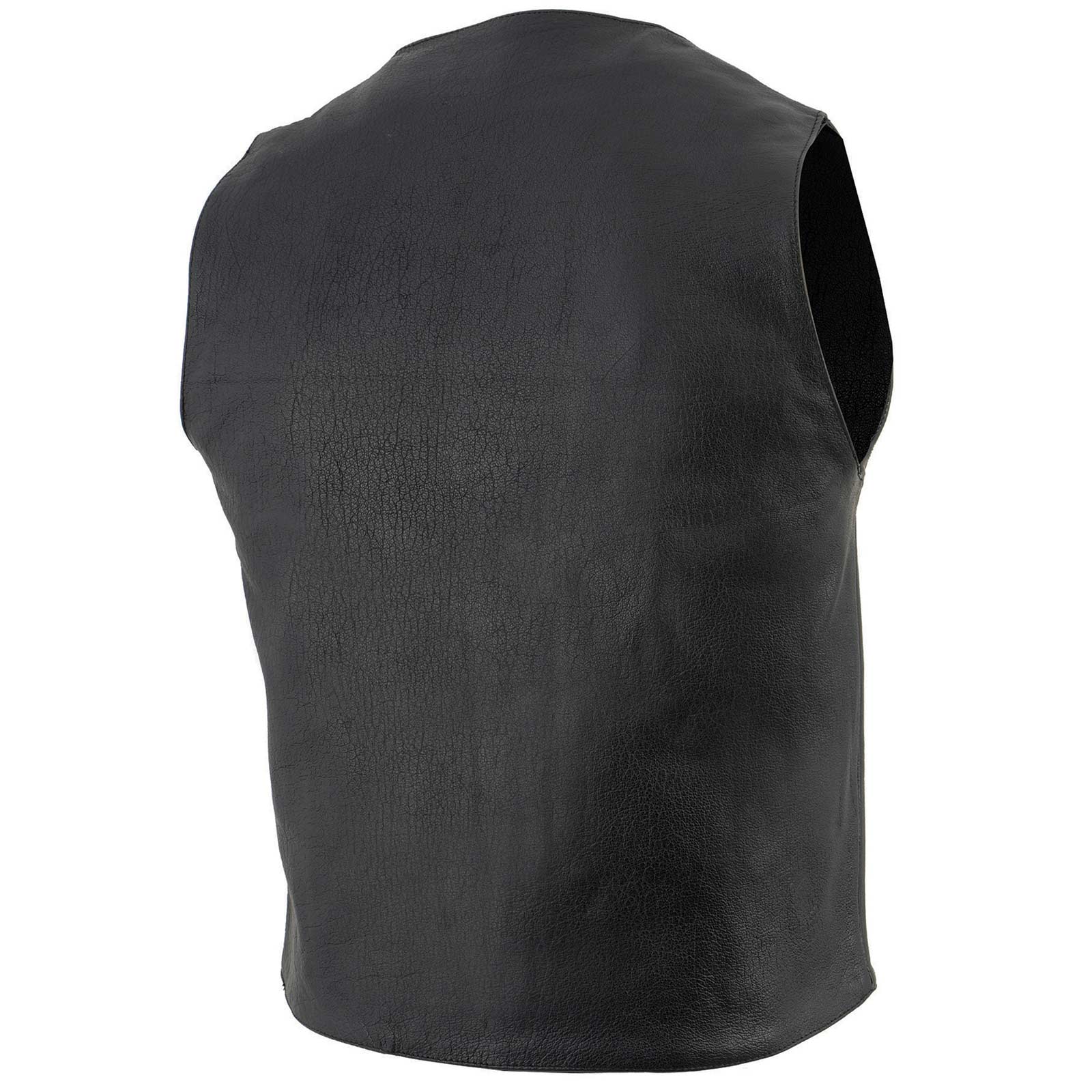 Milwaukee Leather LKM3700 Men's Classic Black Leather Motorcycle Rider Vest w/ Buffalo Nickel Snaps Closure 6 Milwaukee Leather LKM3700 Men's Classic Black Leather Motorcycle Rider Vest w/ Buffalo Nickel Snaps Closure