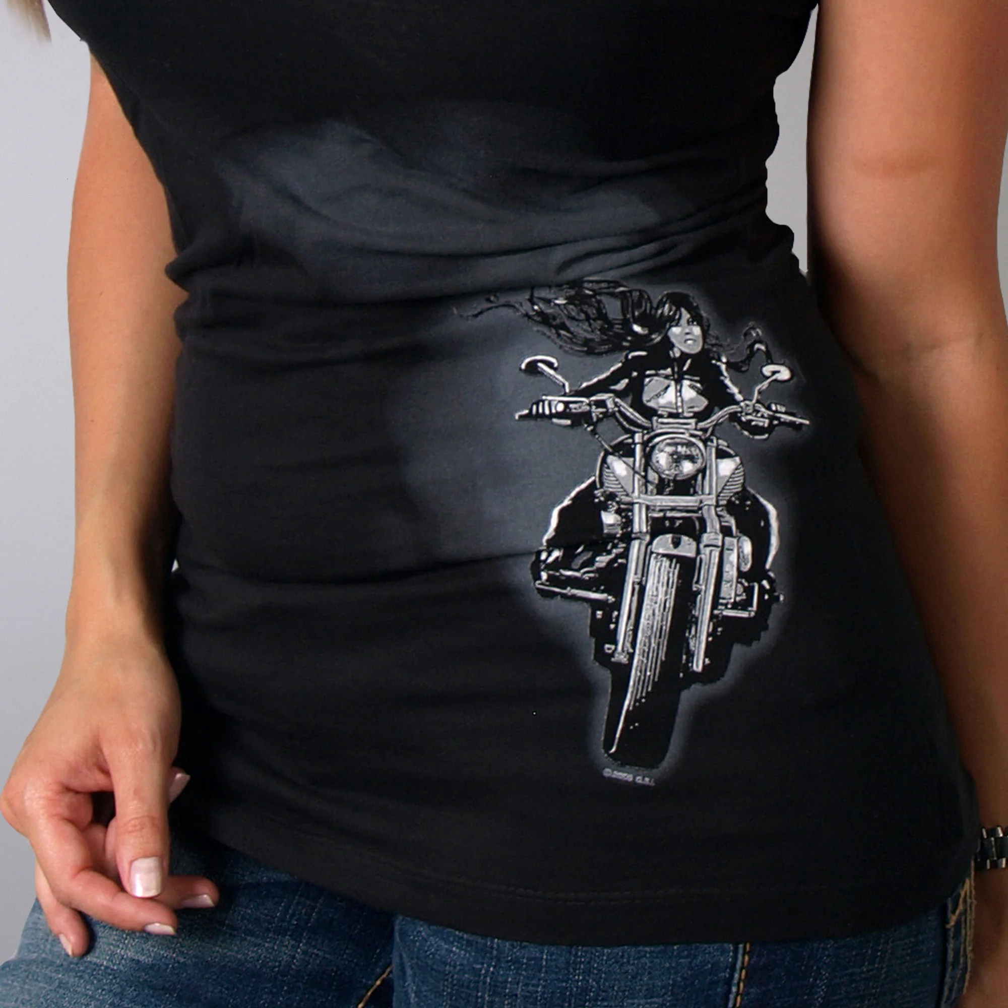 Hot Leathers GLD1053 'This Bitch Just Passed You' Black Ladies Tee 3 Hot Leathers GLD1053 'This Bitch Just Passed You' Black Ladies Tee