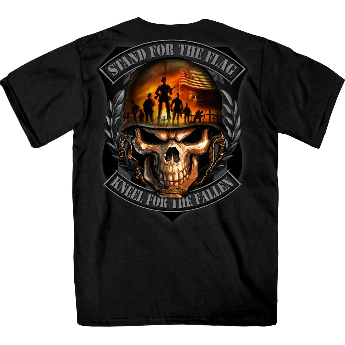 Hot Leathers GMD1501 Stand for the Flag Skull T-Shirt 1 Hot Leathers GMD1501 Stand for the Flag Skull T-Shirt