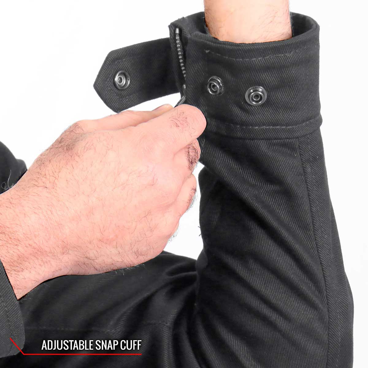 Hot Leathers JKM6001 Men's Black Denim Armored Shirt Jacket 5 Hot Leathers JKM6001 Men's Black Denim Armored Shirt Jacket
