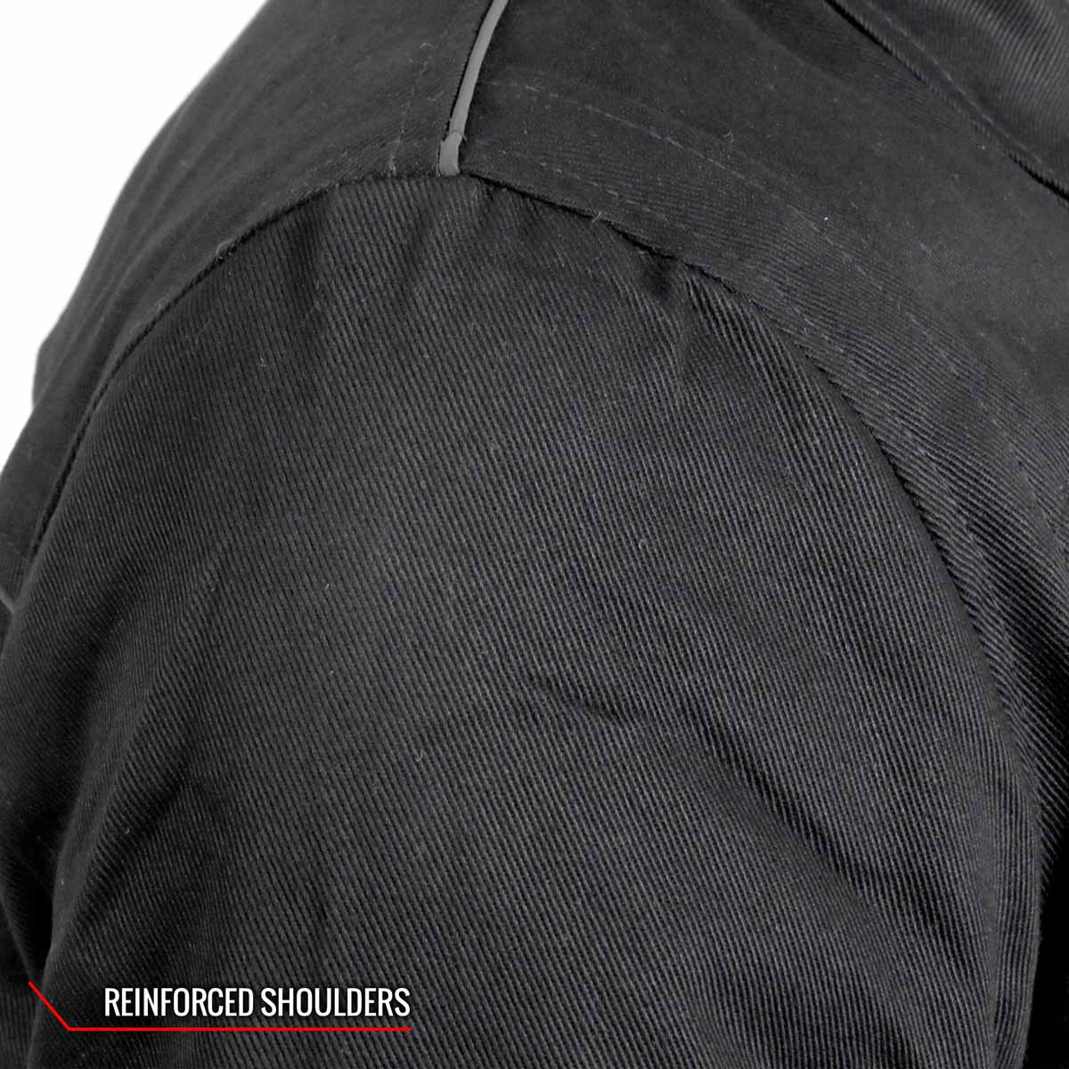 Hot Leathers JKM6001 Men's Black Denim Armored Shirt Jacket 6 Hot Leathers JKM6001 Men's Black Denim Armored Shirt Jacket