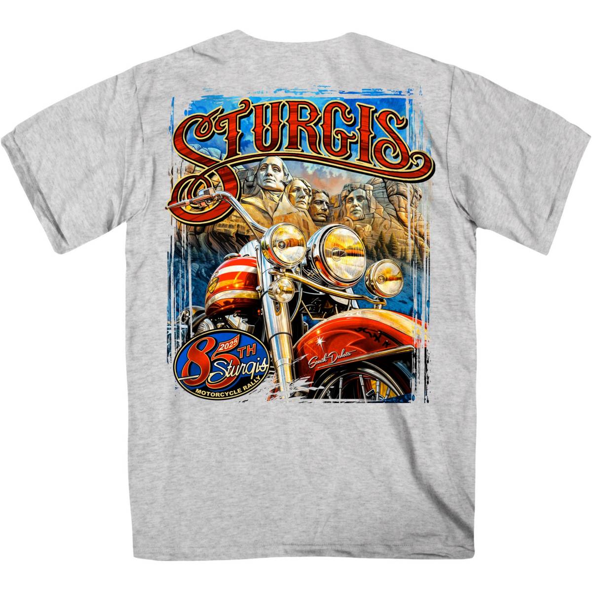 2025 Sturgis Motorcycle Rally Rushmore Ash Men's T-Shirt 2 2025 Sturgis Motorcycle Rally Rushmore Ash Men's T-Shirt