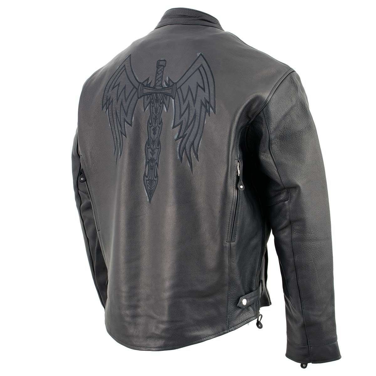 Milwaukee Leather ML2056 Men's 'Cross Sword’ Leather Moto Jacket 4 Milwaukee Leather ML2056 Men's 'Cross Sword’ Leather Moto Jacket