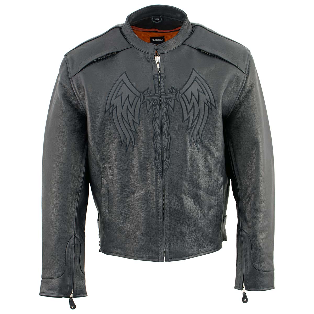 Milwaukee Leather ML2056 Men's 'Cross Sword’ Leather Moto Jacket 6 Milwaukee Leather ML2056 Men's 'Cross Sword’ Leather Moto Jacket