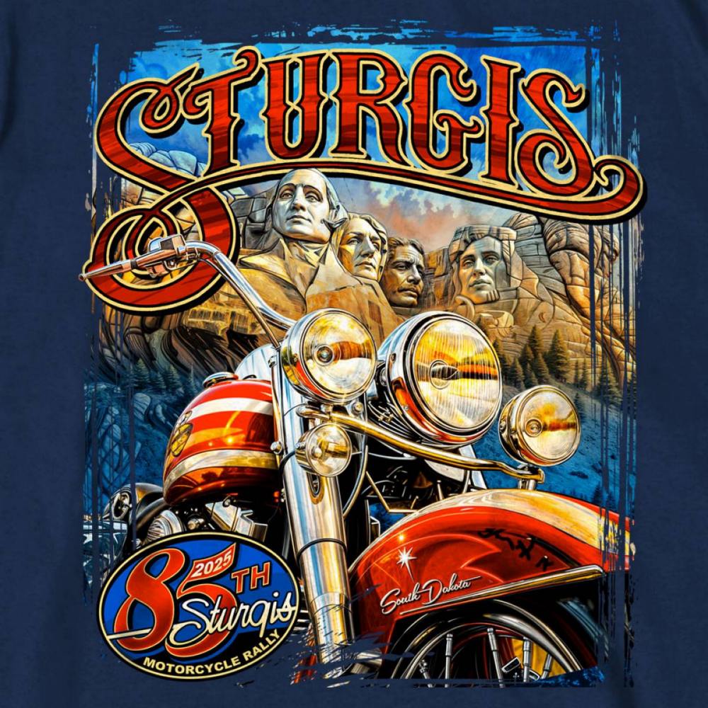2025 Sturgis Motorcycle Rally Rushmore Navy Men's T-Shirt 5 2025 Sturgis Motorcycle Rally Rushmore Navy Men's T-Shirt