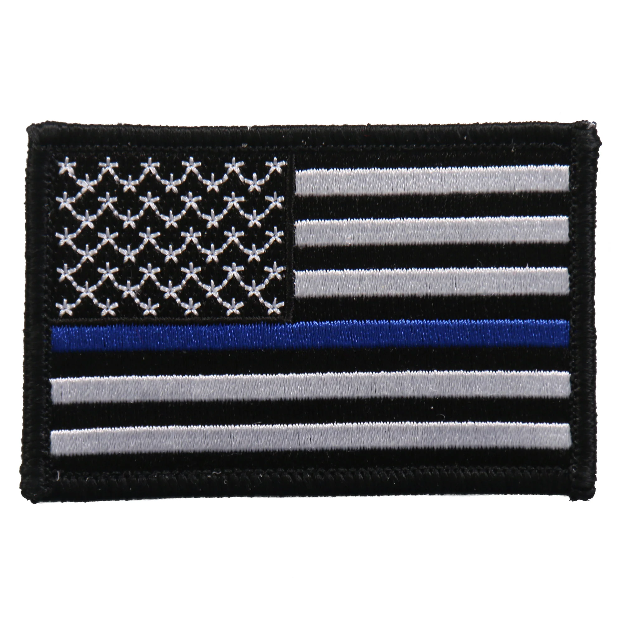 Hot Leathers PPF5111 Flag Thin Blue Line Embroidered 3"x2" Patch 1 Hot Leathers PPF5111 Flag Thin Blue Line Embroidered 3"x2" Patch