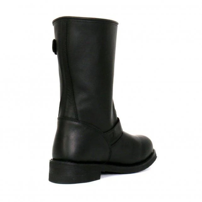 Hot Leathers BTM1002 Men's Black 11-inch Round Toe Engineer Leather Boots 9 Hot Leathers BTM1002 Men's Black 11-inch Round Toe Engineer Leather Boots
