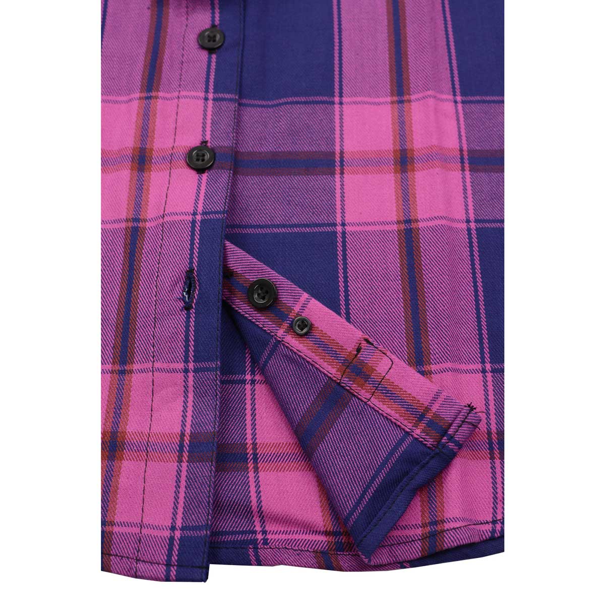 Milwaukee Leather MNG21610 Women's Pink, Blue and Maroon Long Sleeve Cotton Flannel Shirt 11 Milwaukee Leather MNG21610 Women's Pink, Blue and Maroon Long Sleeve Cotton Flannel Shirt