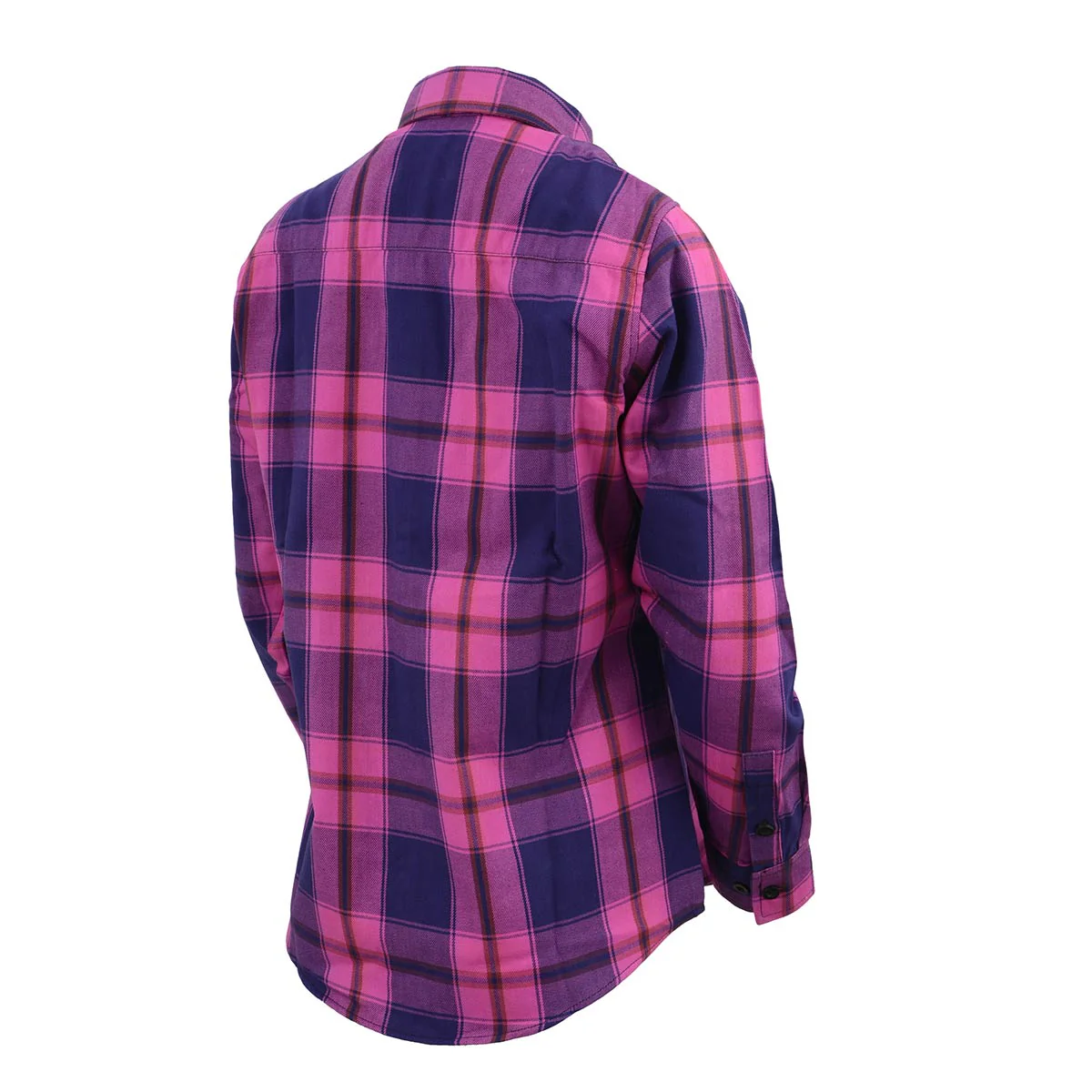 Milwaukee Leather MNG21610 Women's Pink, Blue and Maroon Long Sleeve Cotton Flannel Shirt 5 Milwaukee Leather MNG21610 Women's Pink, Blue and Maroon Long Sleeve Cotton Flannel Shirt