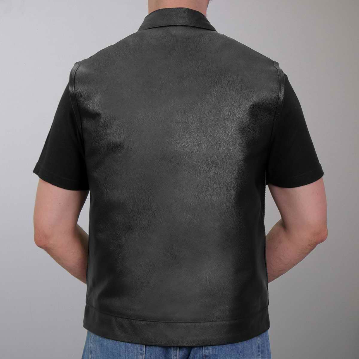 Hot Leathers VSM1039 Men's Black 'Conceal and Carry' Club Leather Vest 2 Hot Leathers VSM1039 Men's Black 'Conceal and Carry' Club Leather Vest