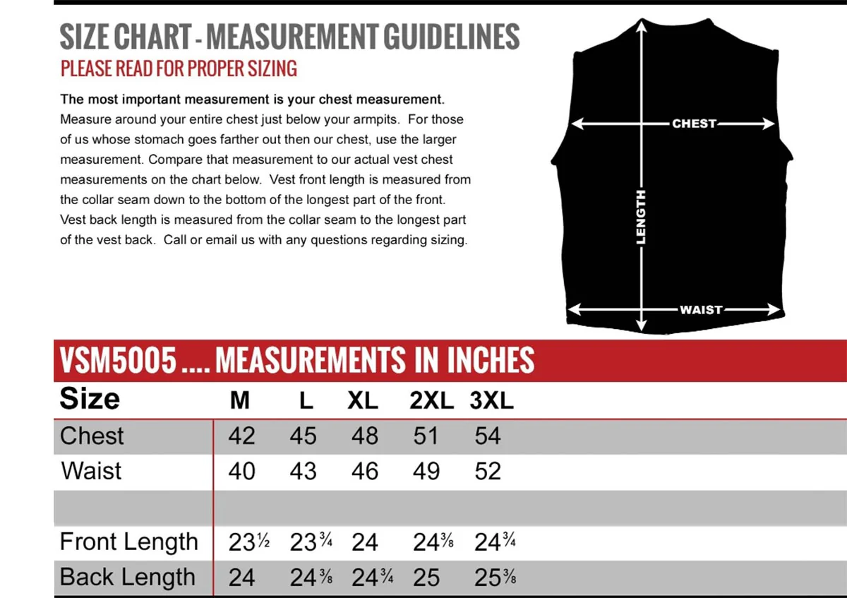 Hot Leathers VSM1039 Men's Black 'Conceal and Carry' Club Leather Vest 9 Hot Leathers VSM1039 Men's Black 'Conceal and Carry' Club Leather Vest