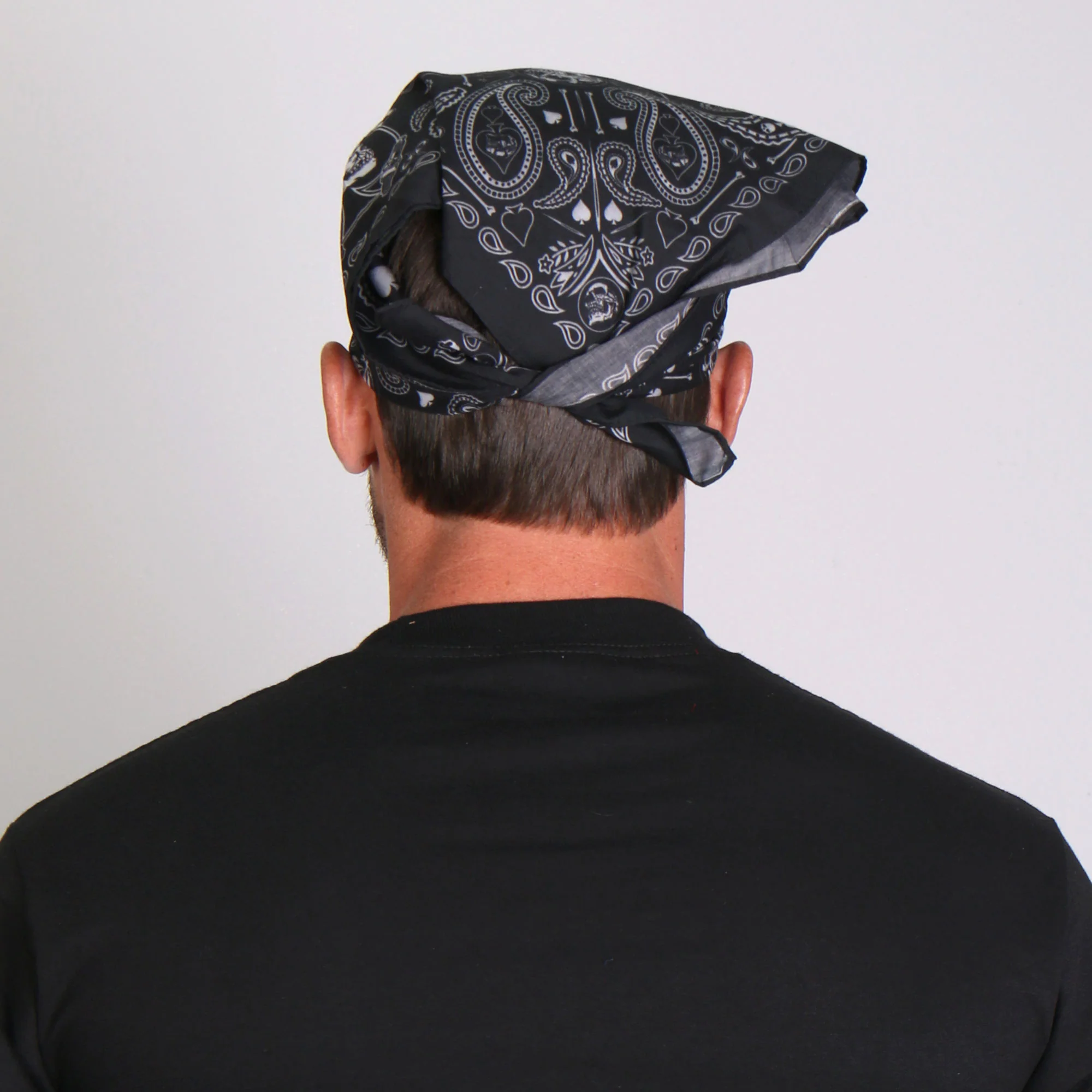 Hot Leathers BAB1075 Spade Skull Paisley Bandana 3 Hot Leathers BAB1075 Spade Skull Paisley Bandana