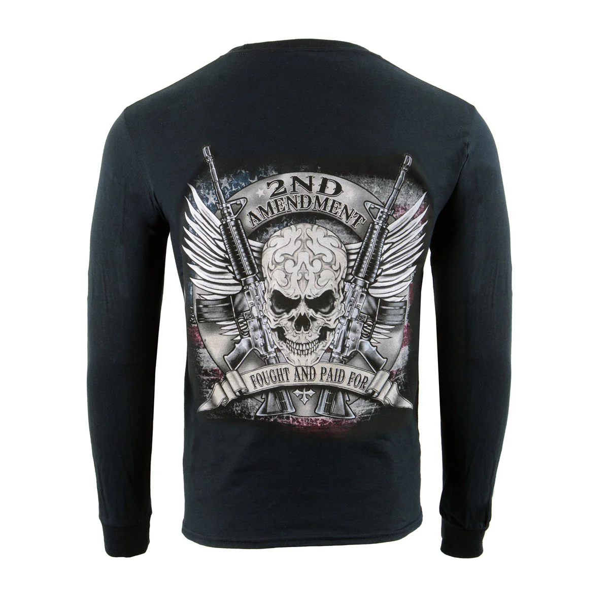 Milwaukee Leather BCC117000 Men's Black '2nd Amendment' Long Sleeve T-Shirt 1 Milwaukee Leather BCC117000 Men's Black '2nd Amendment' Long Sleeve T-Shirt
