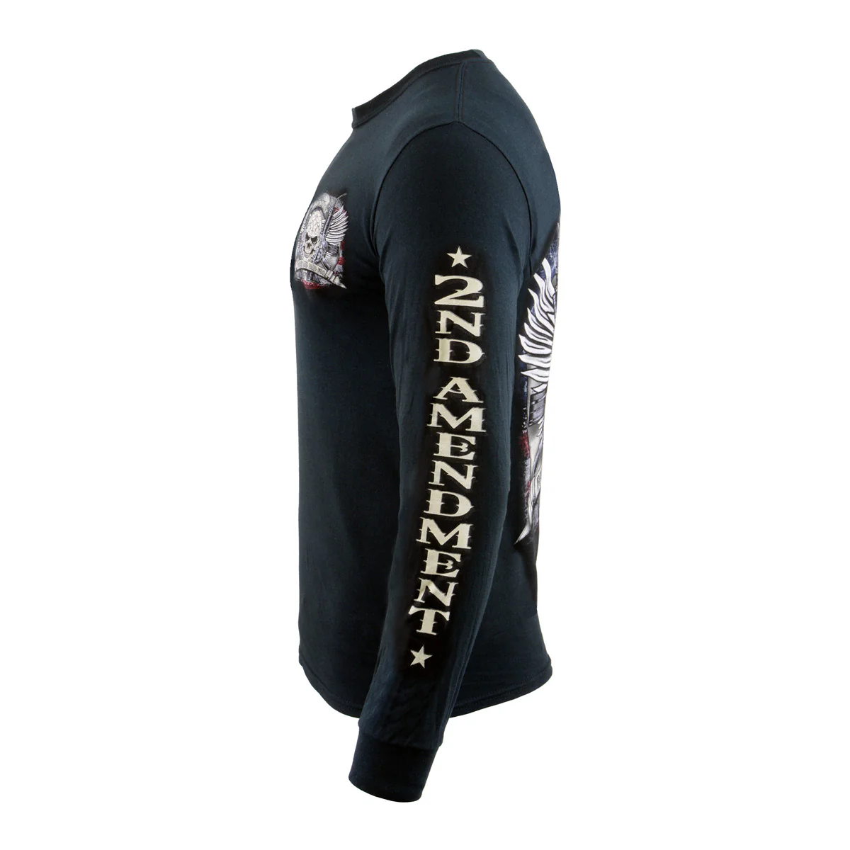 Milwaukee Leather BCC117000 Men's Black '2nd Amendment' Long Sleeve T-Shirt 2 Milwaukee Leather BCC117000 Men's Black '2nd Amendment' Long Sleeve T-Shirt