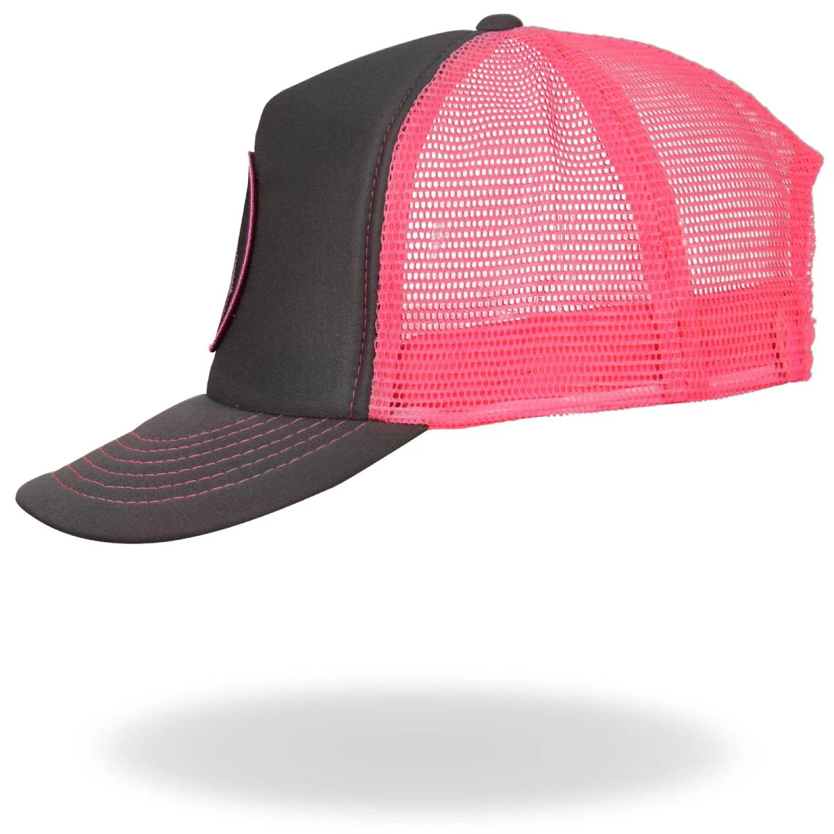 Hot Leathers GSH1001 Middle Finger Grey and Pink Trucker Hat 3 Hot Leathers GSH1001 Middle Finger Grey and Pink Trucker Hat