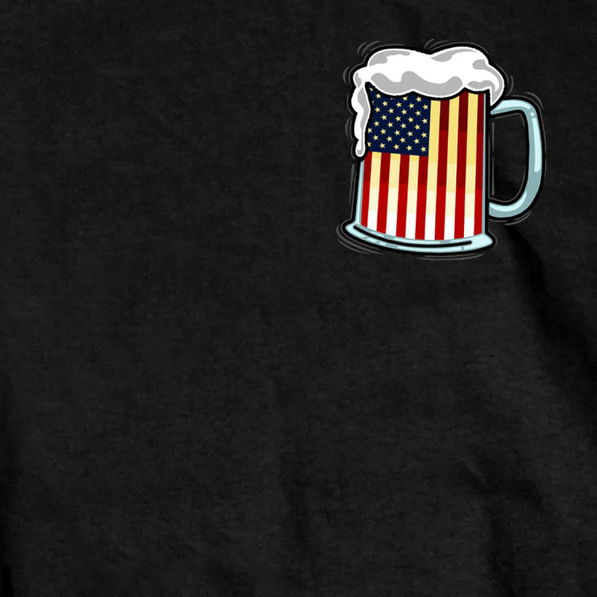 Hot Leathers GMD1496 Men's Beer Mug Flag T-Shirt 3 Hot Leathers GMD1496 Men's Beer Mug Flag T-Shirt