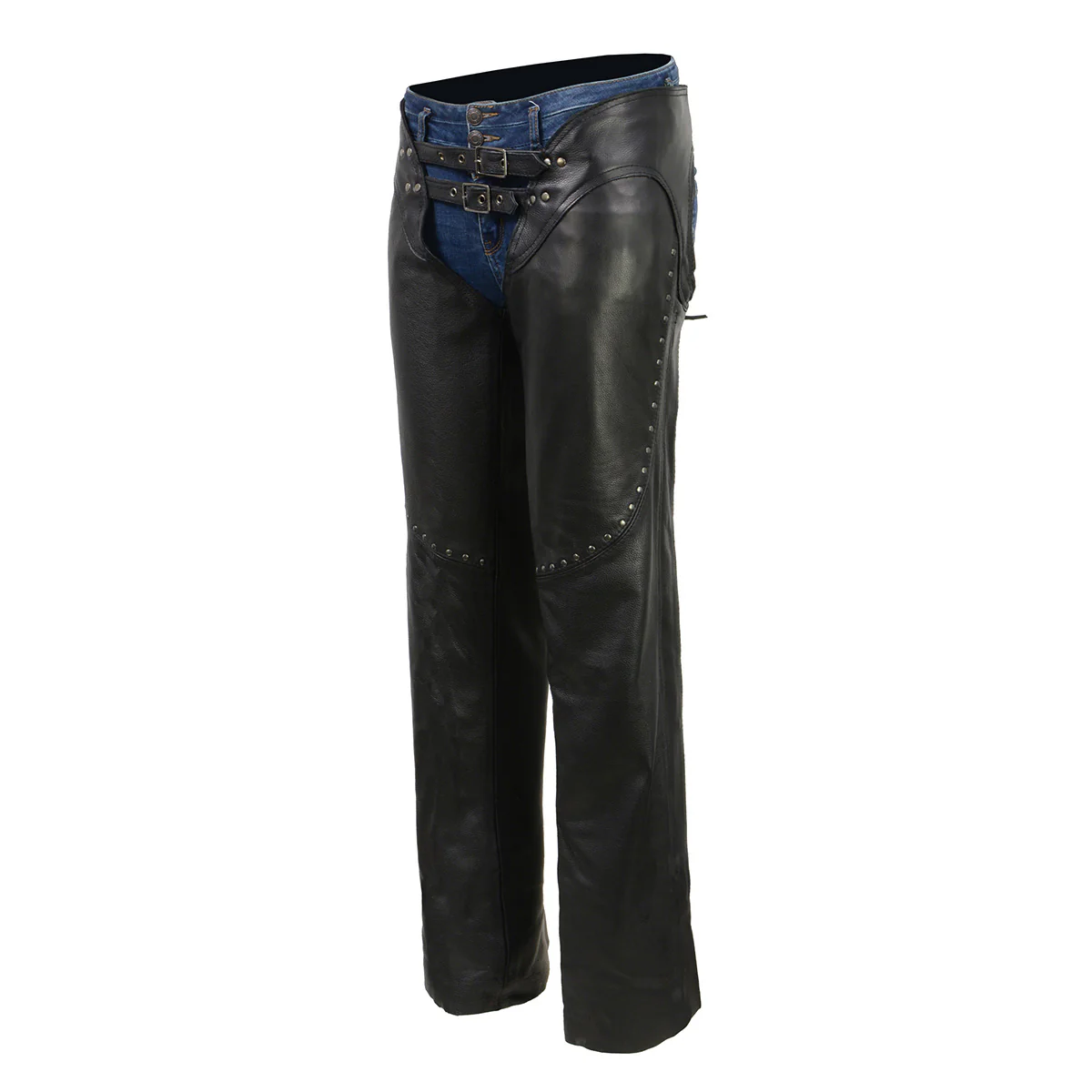 Milwaukee Leather Chaps for Women Black Low-Rise Waist- Front Double Buckle Rivet Detailing Motorcycle Chap- ML1186 8 Milwaukee Leather Chaps for Women Black Low-Rise Waist- Front Double Buckle Rivet Detailing Motorcycle Chap- ML1186