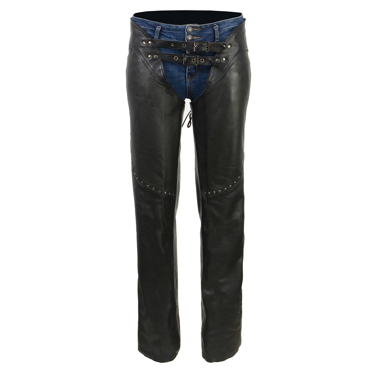 Milwaukee Leather Chaps for Women Black Low-Rise Waist- Front Double Buckle Rivet Detailing Motorcycle Chap- ML1186 9 Milwaukee Leather Chaps for Women Black Low-Rise Waist- Front Double Buckle Rivet Detailing Motorcycle Chap- ML1186