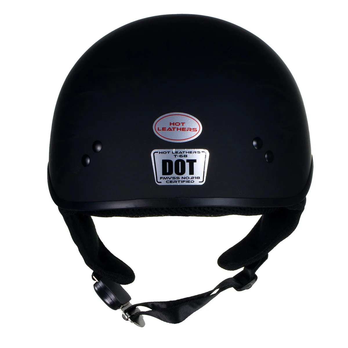 Hot Leathers HLT68 Type-1 Flat Black Flames Motorcycle DOT Approved Skull Cap Half Helmet 2 Hot Leathers HLT68 Type-1 Flat Black Flames Motorcycle DOT Approved Skull Cap Half Helmet