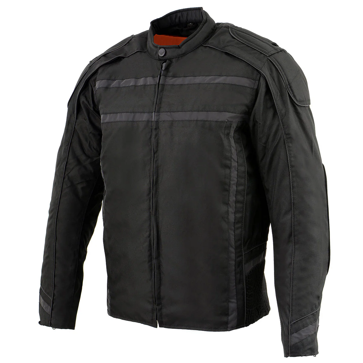 Milwaukee Leather MPM1740 Men's Black Vented Textile Jacket with Reflective Stripes 7 Milwaukee Leather MPM1740 Men's Black Vented Textile Jacket with Reflective Stripes