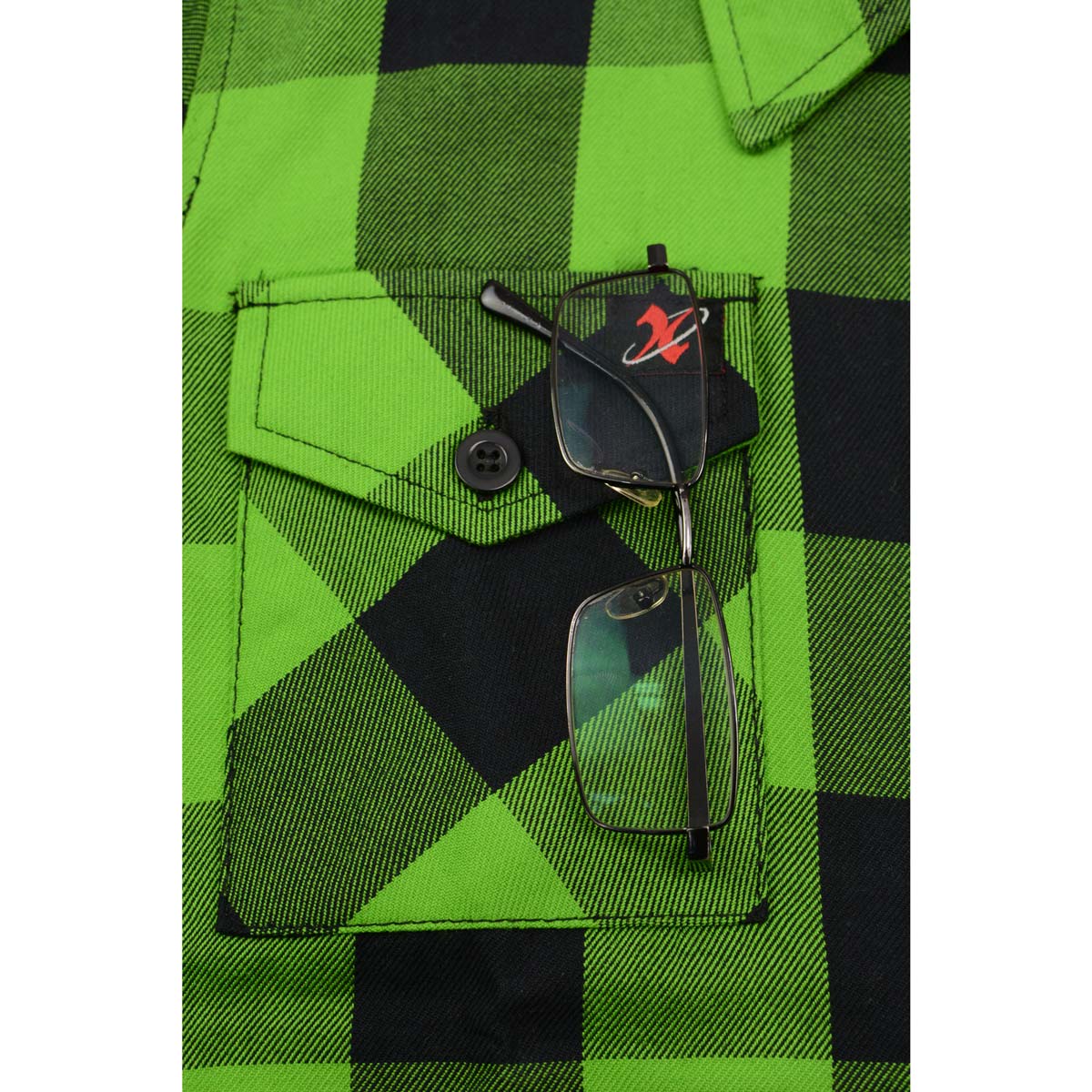Milwaukee Leather MNG21606 Women's Lime Green and Black Long Sleeve Cotton Casual Flannel Shirt 13 Milwaukee Leather MNG21606 Women's Lime Green and Black Long Sleeve Cotton Casual Flannel Shirt