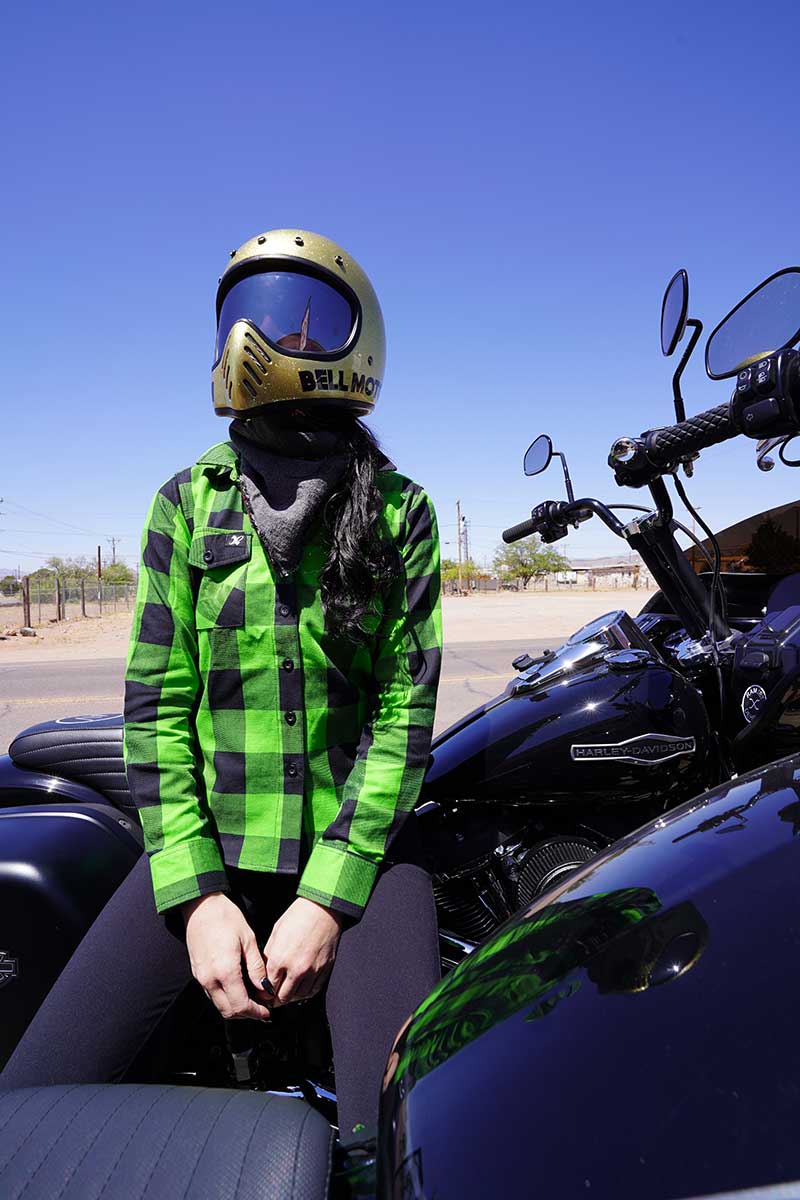 Milwaukee Leather MNG21606 Women's Lime Green and Black Long Sleeve Cotton Casual Flannel Shirt 8 Milwaukee Leather MNG21606 Women's Lime Green and Black Long Sleeve Cotton Casual Flannel Shirt