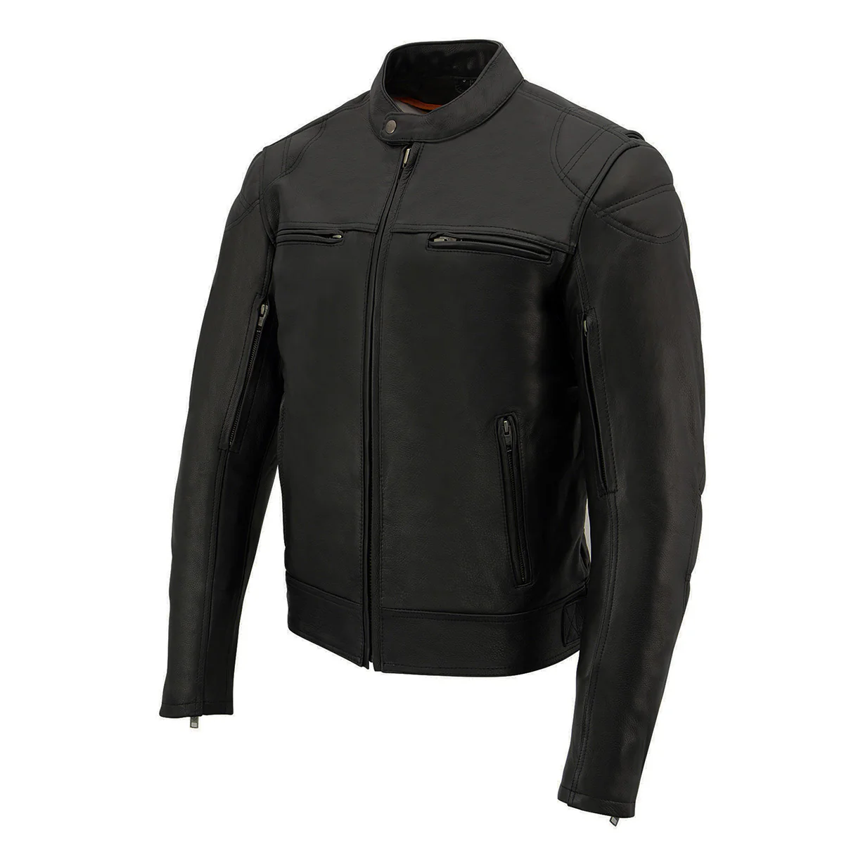 Milwaukee Leather MLM1560 Men's Black Long Body and Vented Motorcycle Leather Jacket 13 Milwaukee Leather MLM1560 Men's Black Long Body and Vented Motorcycle Leather Jacket