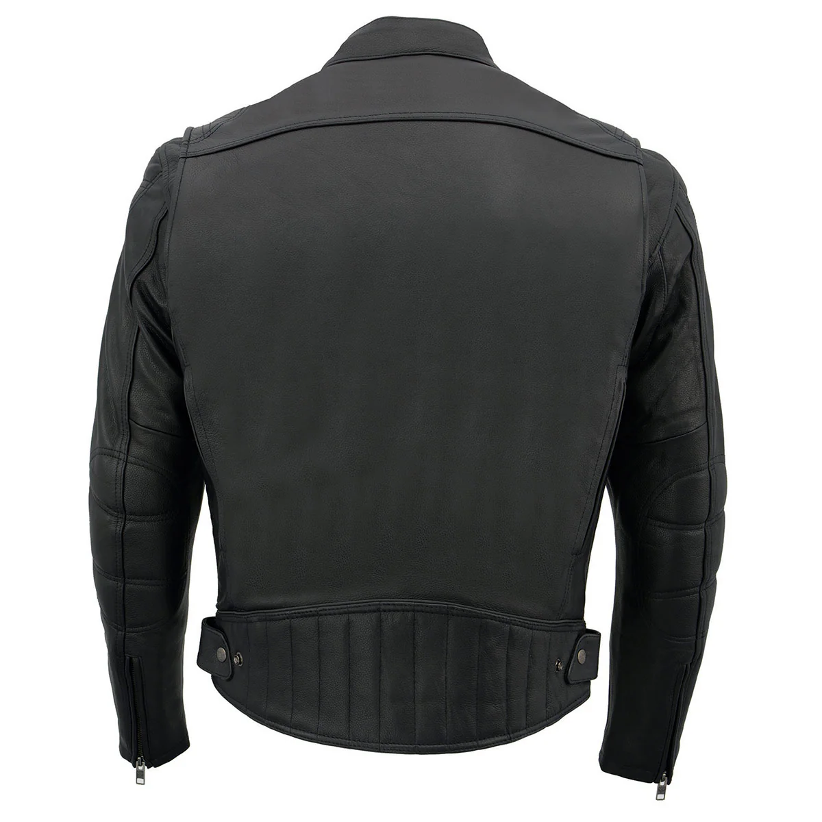 Milwaukee Leather MLM1560 Men's Black Long Body and Vented Motorcycle Leather Jacket 2 Milwaukee Leather MLM1560 Men's Black Long Body and Vented Motorcycle Leather Jacket