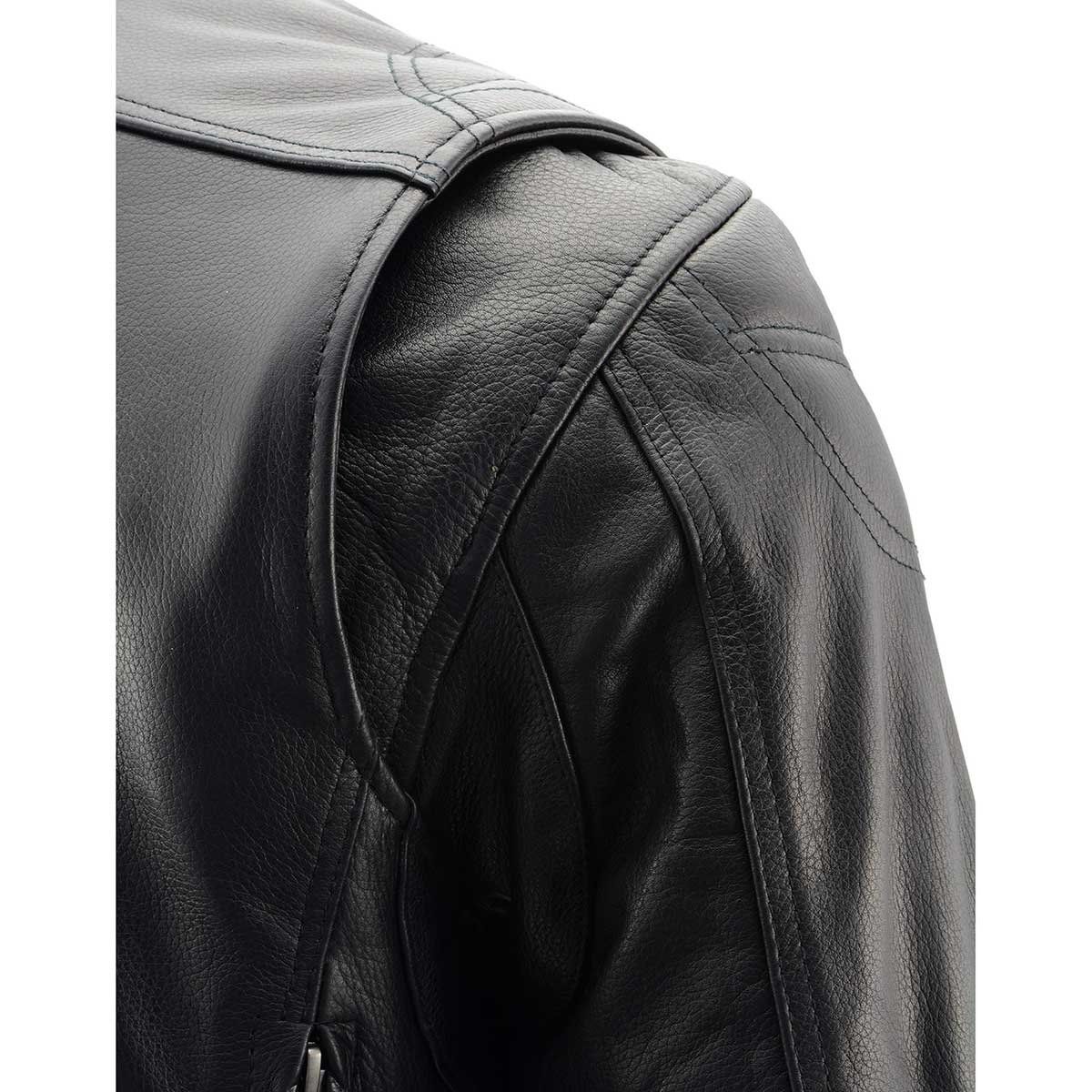 Milwaukee Leather MLM1560 Men's Black Long Body and Vented Motorcycle Leather Jacket 7 Milwaukee Leather MLM1560 Men's Black Long Body and Vented Motorcycle Leather Jacket