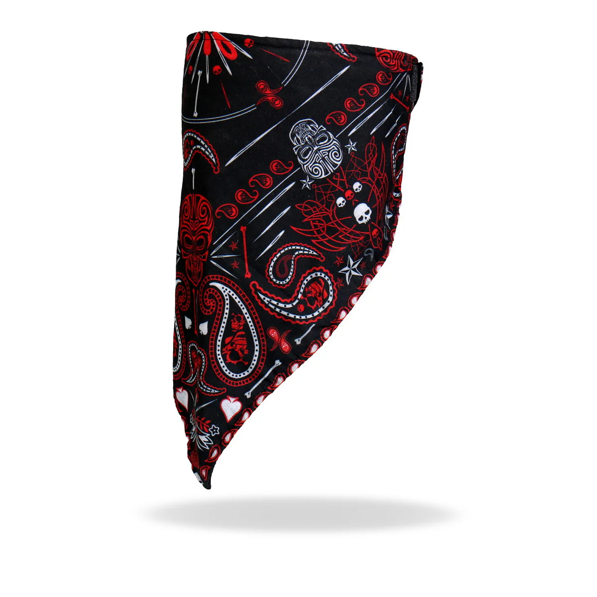 Hot Leathers FWC1004 Red Paisley Face Wrap Neck Warmer 1 Hot Leathers FWC1004 Red Paisley Face Wrap Neck Warmer