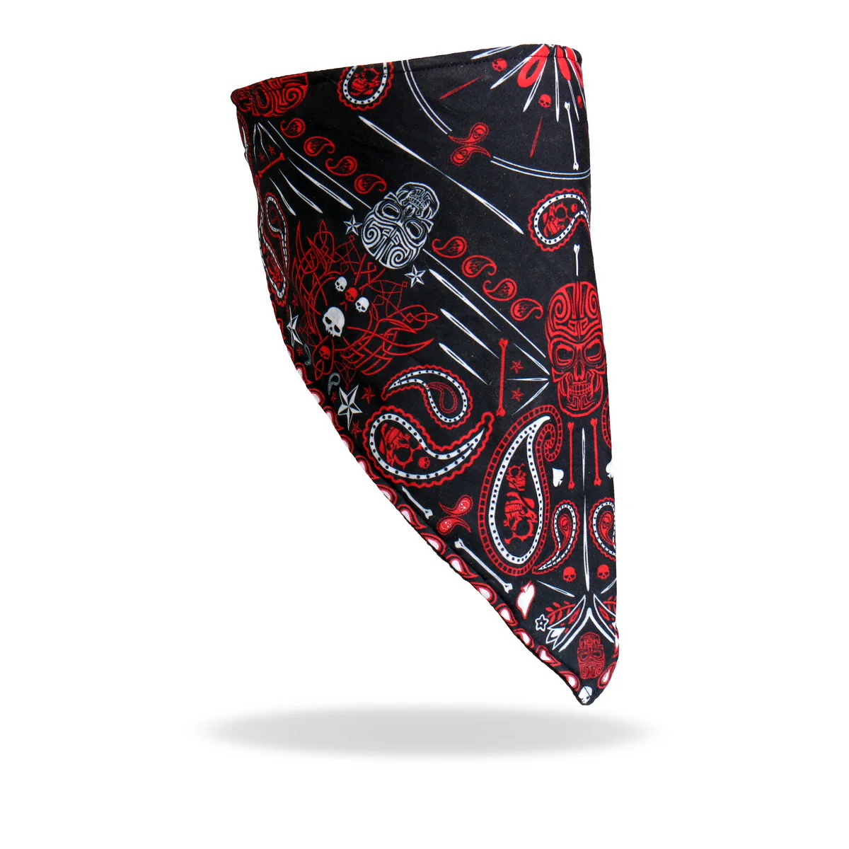 Hot Leathers FWC1004 Red Paisley Face Wrap Neck Warmer 3 Hot Leathers FWC1004 Red Paisley Face Wrap Neck Warmer