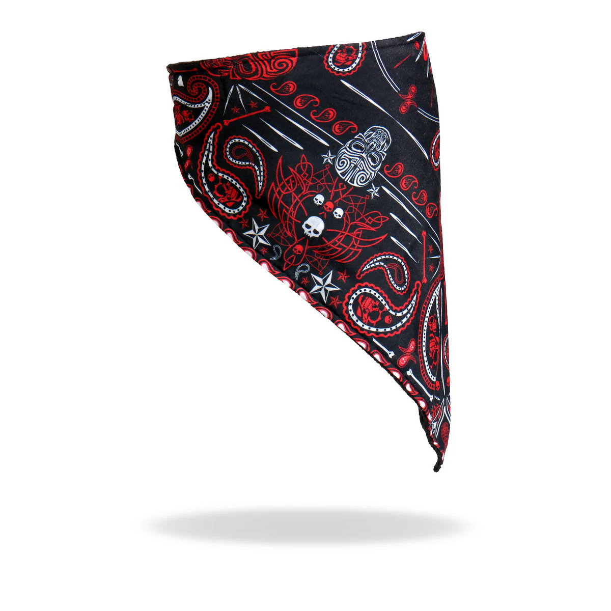 Hot Leathers FWC1004 Red Paisley Face Wrap Neck Warmer 4 Hot Leathers FWC1004 Red Paisley Face Wrap Neck Warmer