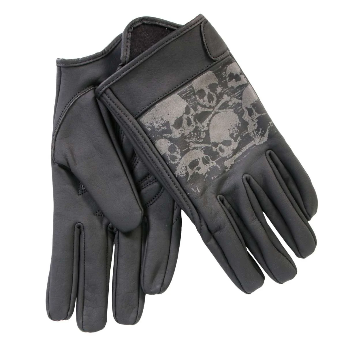 Hot Leathers Ancient Skull Leather Gloves GVM1304 4 Hot Leathers Ancient Skull Leather Gloves GVM1304