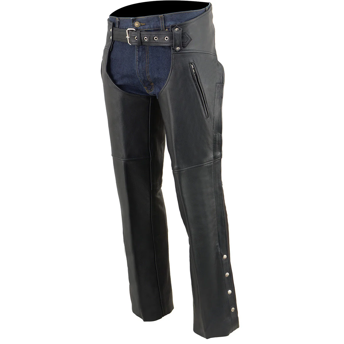 Milwaukee Leather Chaps for Men's Black Prime Leather Zipped Thigh Pocket-Mesh Lined Motorcycle Rider Chap-SH1190 5 Milwaukee Leather Chaps for Men's Black Prime Leather Zipped Thigh Pocket-Mesh Lined Motorcycle Rider Chap-SH1190