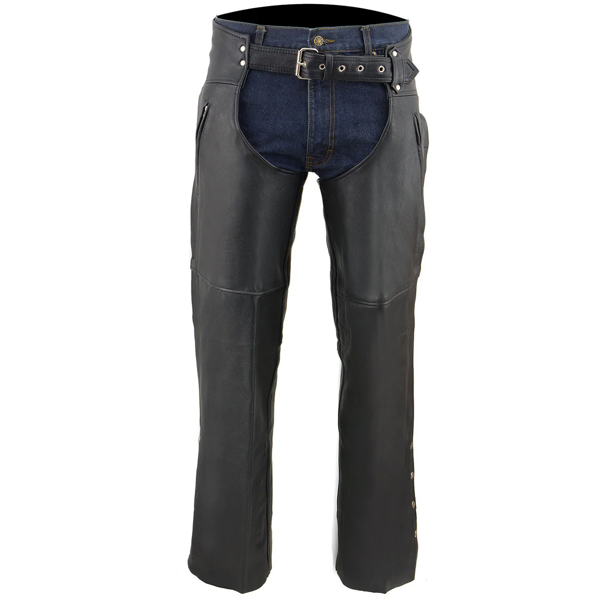 Milwaukee Leather Chaps for Men's Black Prime Leather Zipped Thigh Pocket-Mesh Lined Motorcycle Rider Chap-SH1190 6 Milwaukee Leather Chaps for Men's Black Prime Leather Zipped Thigh Pocket-Mesh Lined Motorcycle Rider Chap-SH1190