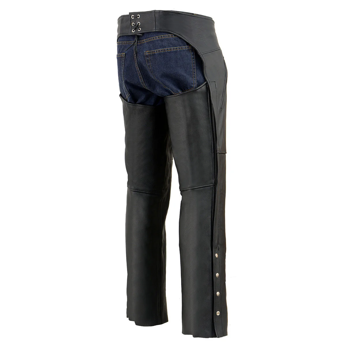 Milwaukee Leather Chaps for Men's Black Prime Leather Zipped Thigh Pocket-Mesh Lined Motorcycle Rider Chap-SH1190 7 Milwaukee Leather Chaps for Men's Black Prime Leather Zipped Thigh Pocket-Mesh Lined Motorcycle Rider Chap-SH1190