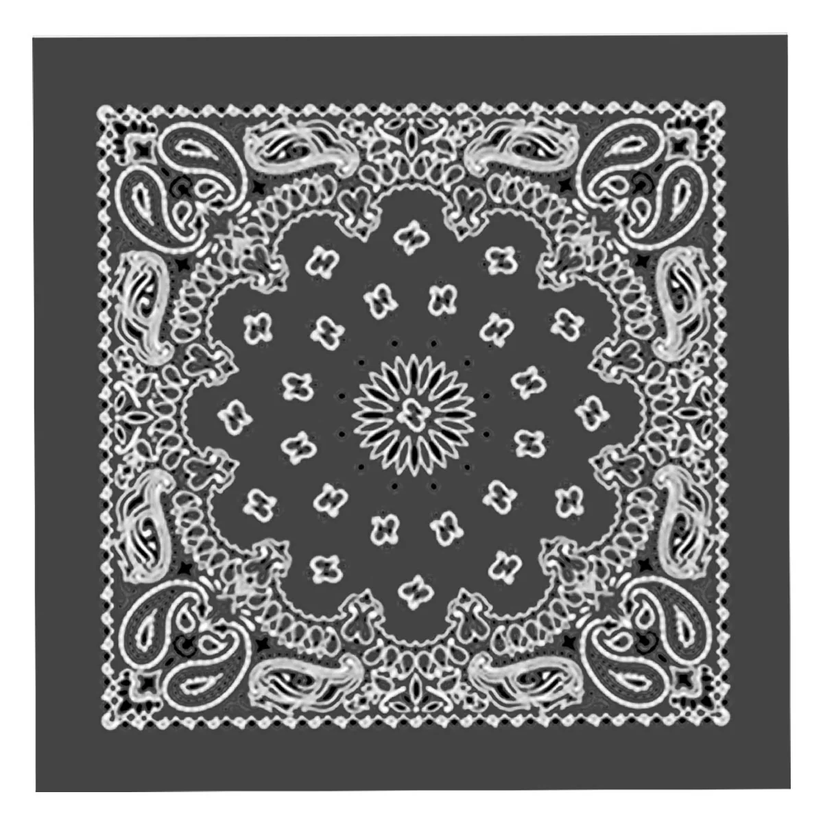 Hot Leathers BAP1006 Classic Charcoal Paisley Bandana 1 Hot Leathers BAP1006 Classic Charcoal Paisley Bandana