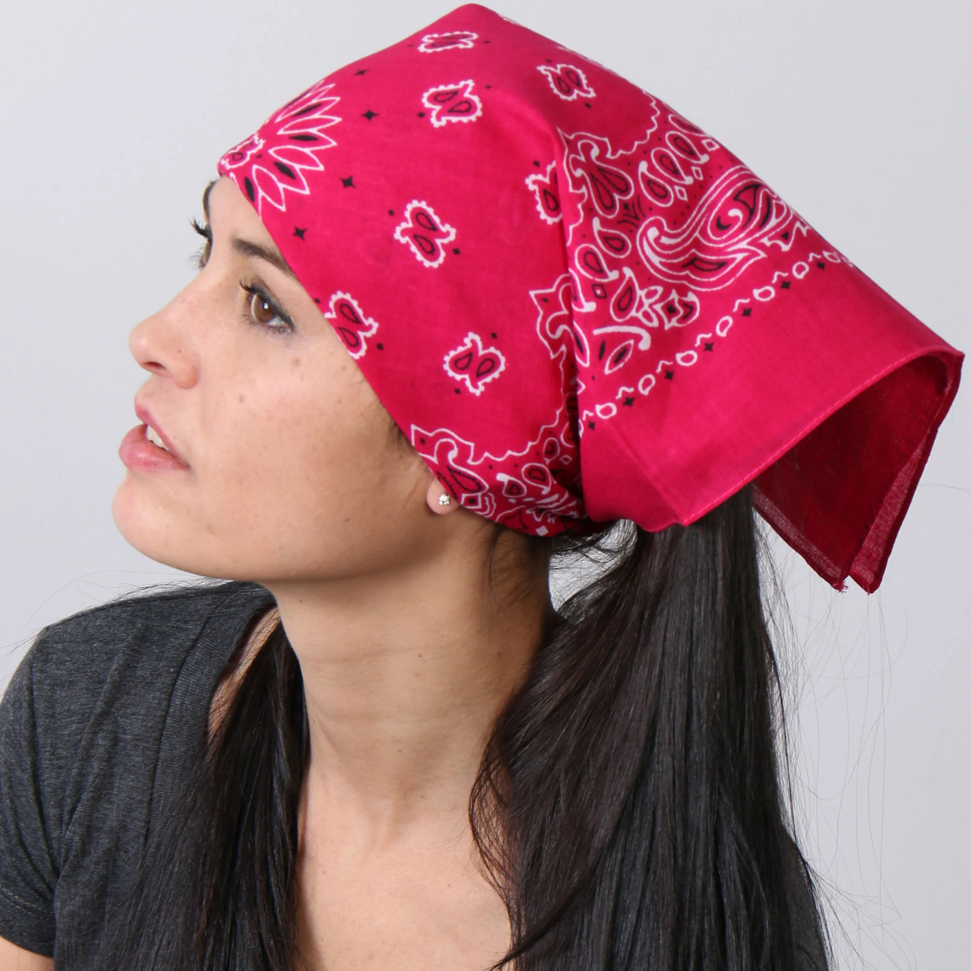 Hot Leathers BAP1007 Classic Hot Pink Paisley Bandana 2 Hot Leathers BAP1007 Classic Hot Pink Paisley Bandana