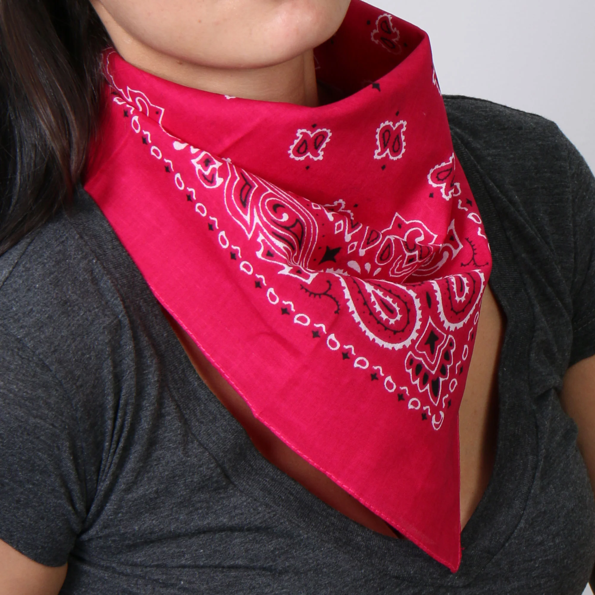 Hot Leathers BAP1007 Classic Hot Pink Paisley Bandana 3 Hot Leathers BAP1007 Classic Hot Pink Paisley Bandana