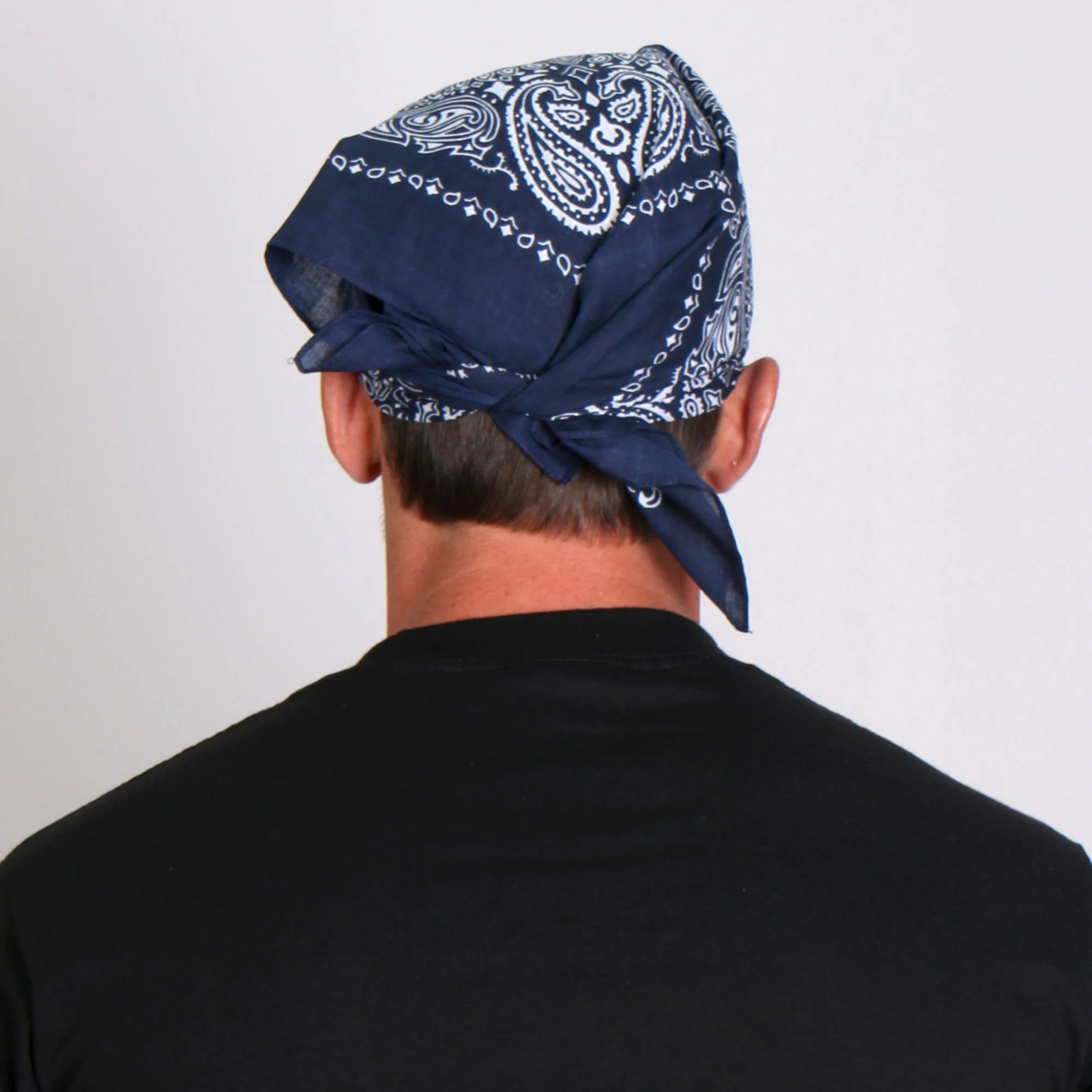 Hot Leathers BAP1008 Classic Navy Paisley Bandana 3 Hot Leathers BAP1008 Classic Navy Paisley Bandana