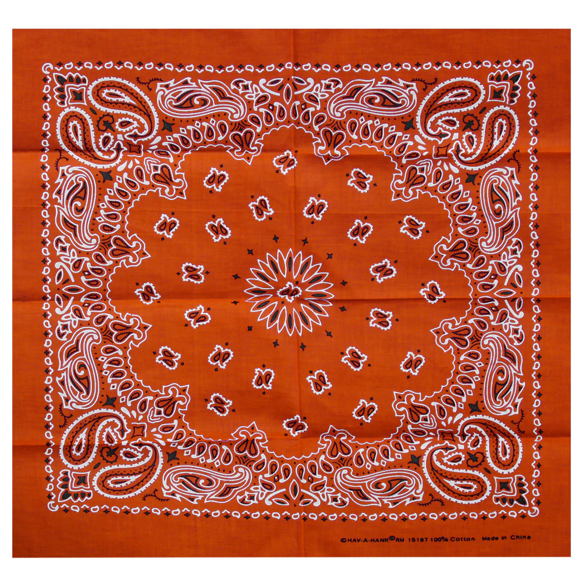 Hot Leathers BAP1010 Classic Orange Paisley Bandana 1 Hot Leathers BAP1010 Classic Orange Paisley Bandana