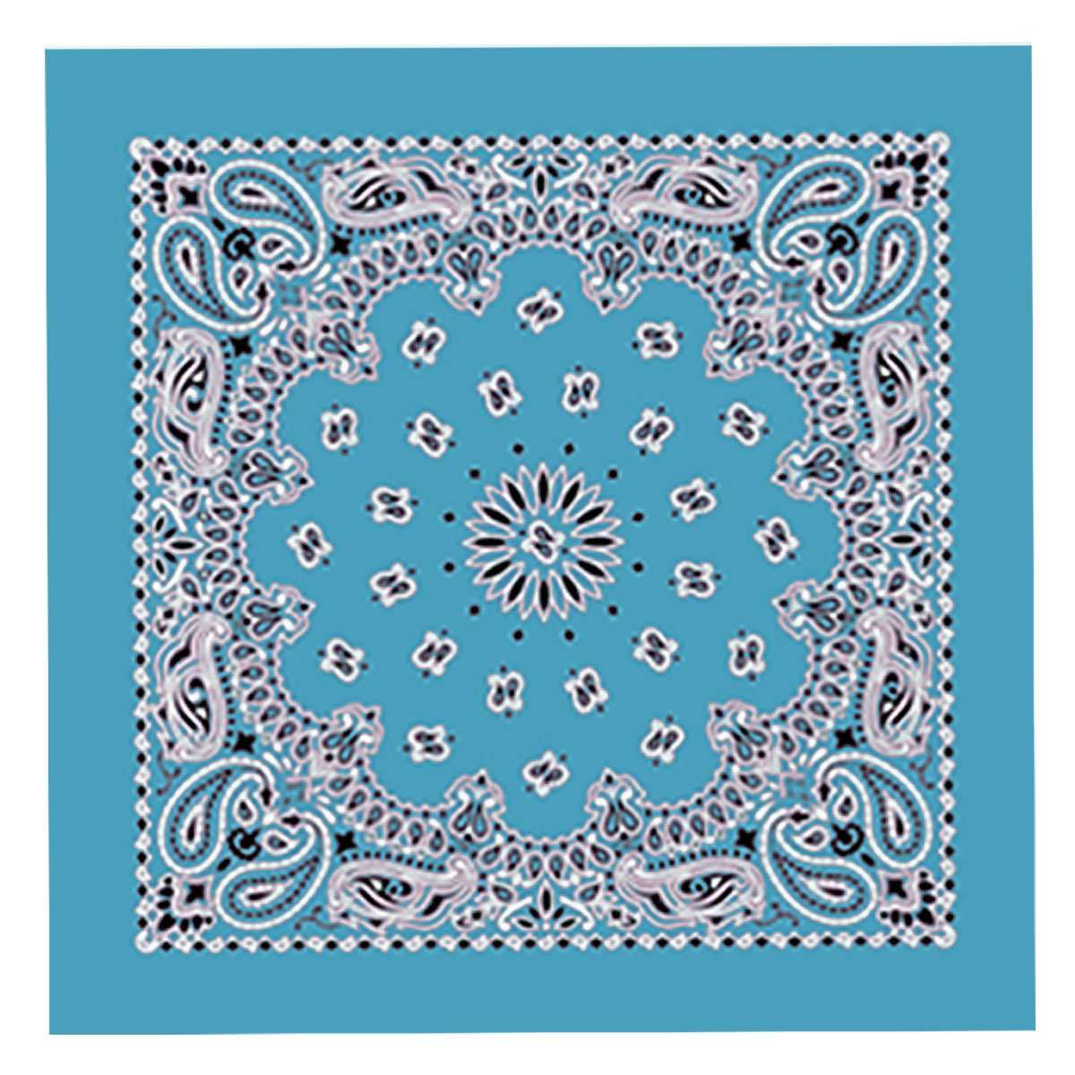 Hot Leathers BAP1012 Classic Turquoise Paisley Bandana 1 Hot Leathers BAP1012 Classic Turquoise Paisley Bandana