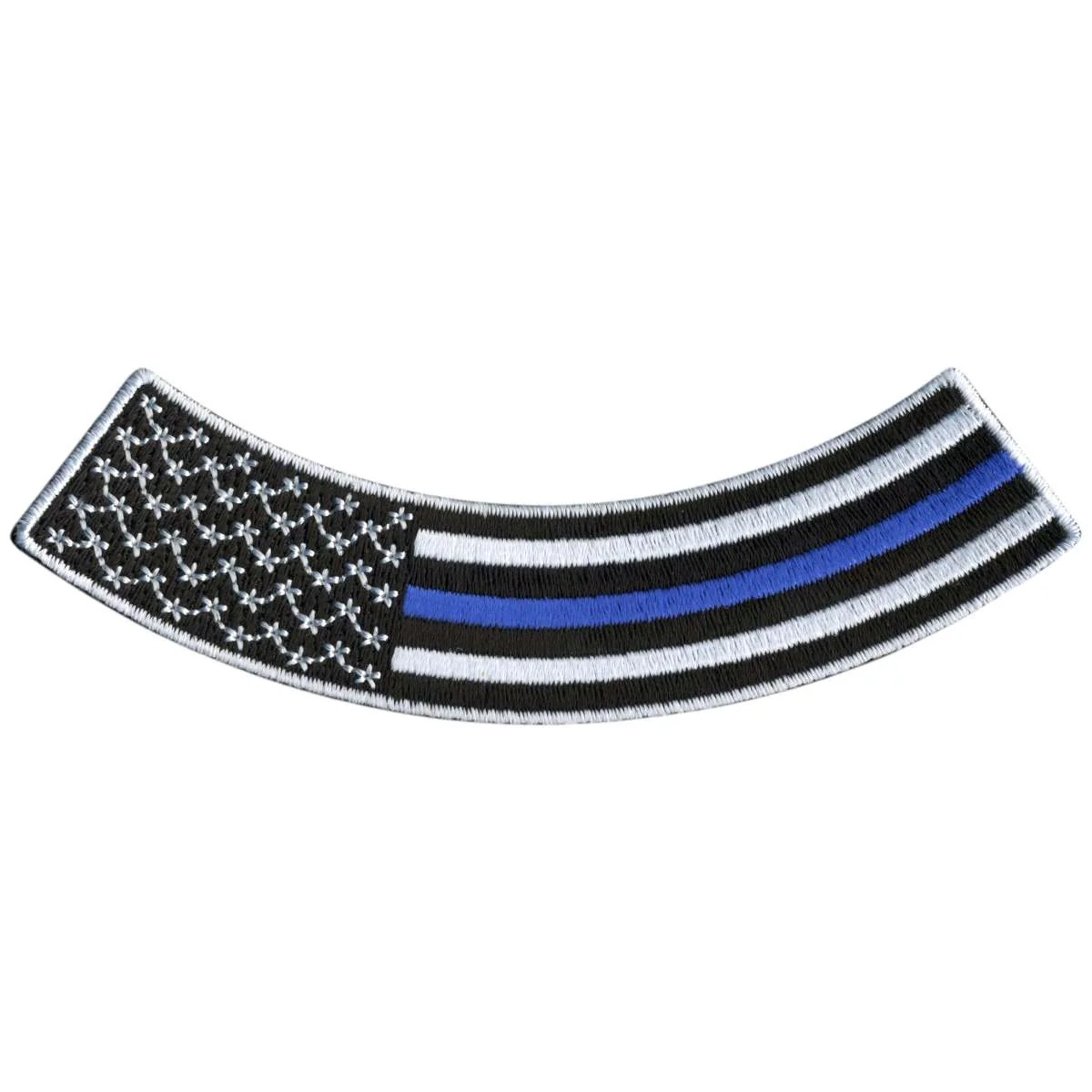 Hot Leathers Thin Blue Line 4” X 1” Bottom Rocker Patch PPM5158 1 Hot Leathers Thin Blue Line 4” X 1” Bottom Rocker Patch PPM5158