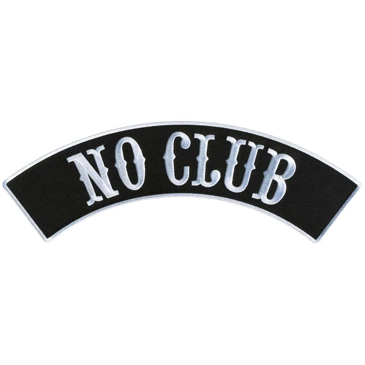 Hot Leathers No Club 12” X 3” Top Rocker Patch PPM4171 1 Hot Leathers No Club 12” X 3” Top Rocker Patch PPM4171