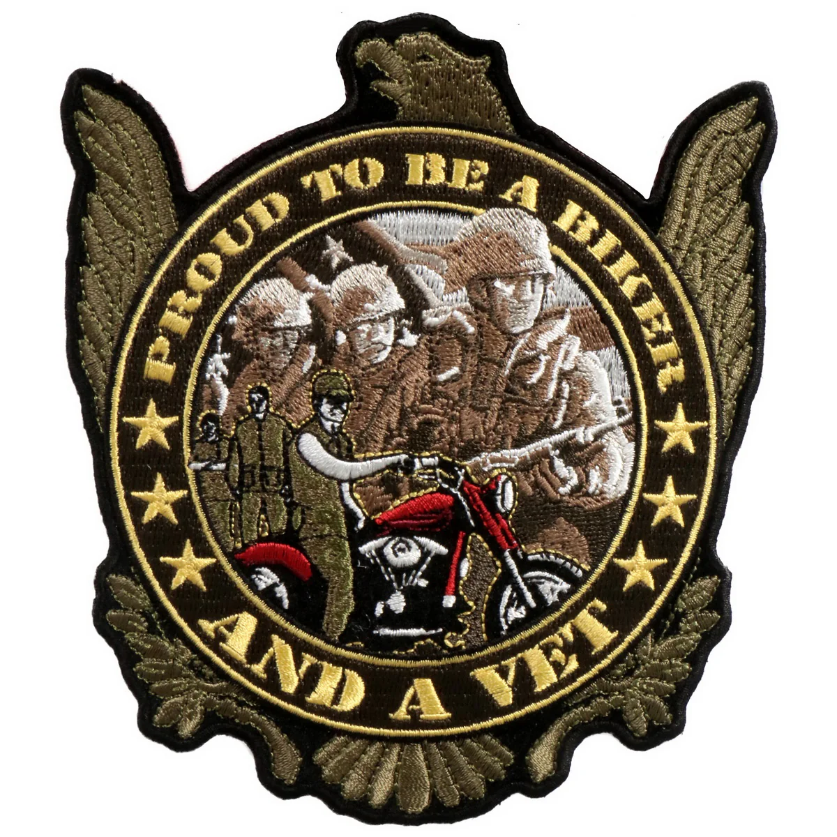 Hot Leathers PPA5500 Proud to be a Biker and a Vet Patch 5" x 6" 1 Hot Leathers PPA5500 Proud to be a Biker and a Vet Patch 5" x 6"