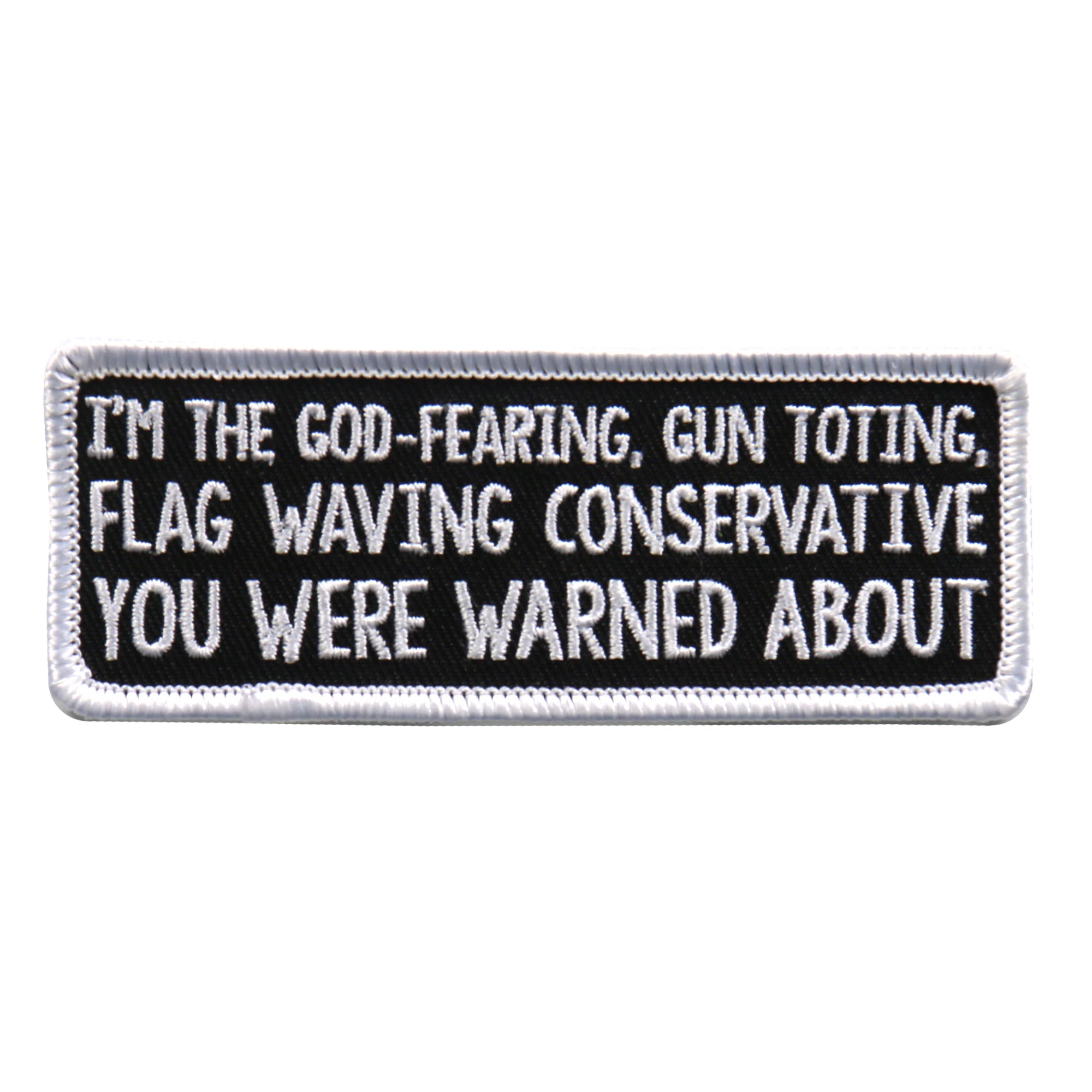 Hot Leathers PPL9611 God Fearing, Gun Toting 4"x1" Patch 1 Hot Leathers PPL9611 God Fearing, Gun Toting 4"x1" Patch