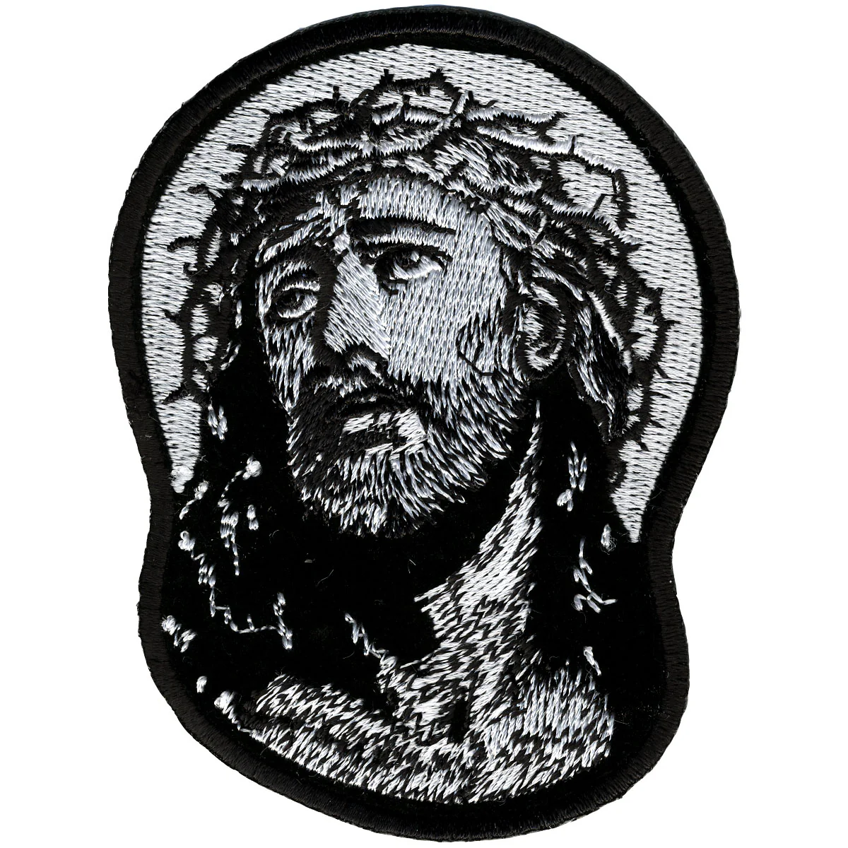 Hot Leathers PPL9296 Jesus in Crown of Thorns 3" x 4" Patch 1 Hot Leathers PPL9296 Jesus in Crown of Thorns 3" x 4" Patch
