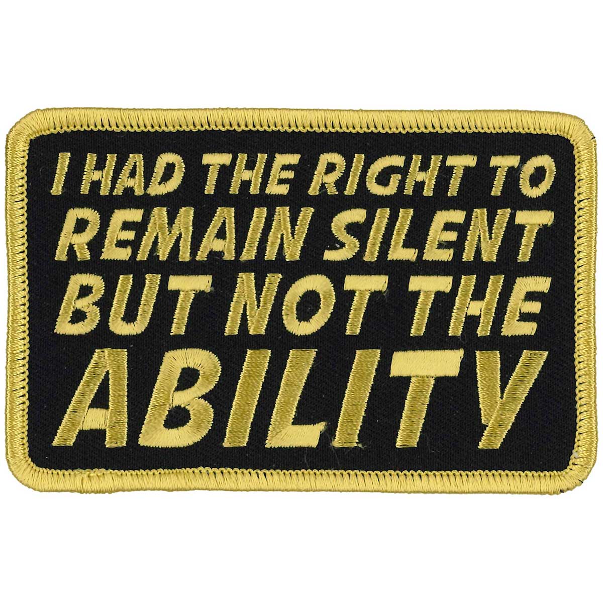 Hot Leathers PPW1022 4 Inch Right to Remain Silent Patch 1 Hot Leathers PPW1022 4 Inch Right to Remain Silent Patch