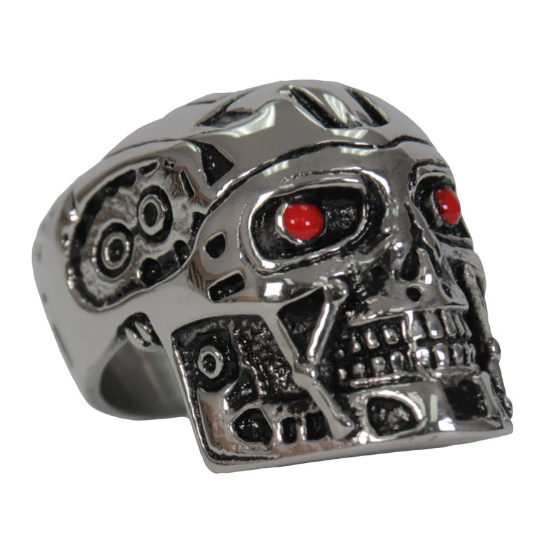 Hot Leathers Red Eye Terminator Robot Ring 1 Hot Leathers Red Eye Terminator Robot Ring